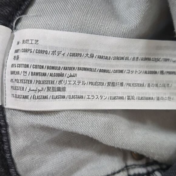 HOLLISTER BLACK WASH SLIM STRAIGHT DISTRESSED JEANS, SIZE 33X32 - Picture 8 of 8